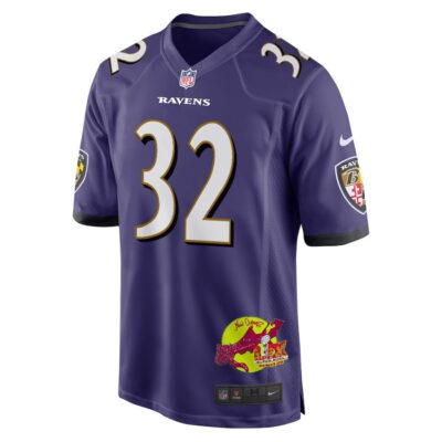 Marcus Williams 32 Baltimore Ravens Super Bowl LIX New Orleans Patch Game Men Jersey - Purple - Image 3