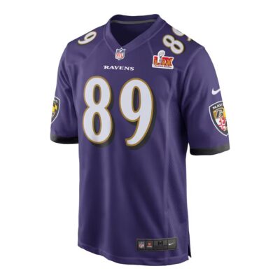 Alternative view of Mark Andrews #89 Baltimore Ravens Super Bowl LIX Jersey - Men's - Purple