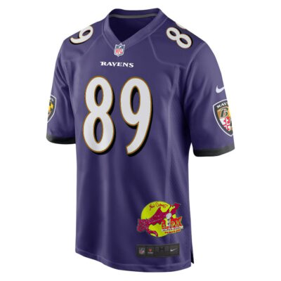 Mark Andrews 89 Baltimore Ravens Super Bowl LIX New Orleans Patch Game Men Jersey - Purple - Image 3