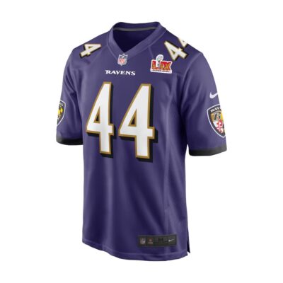 Alternative view of Marlon Humphrey #44 Baltimore Ravens Super Bowl LIX Jersey - Men's - Purple
