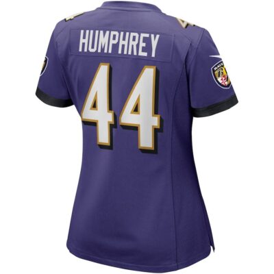 Marlon Humphrey #44 Baltimore Ravens Super Bowl LIX Women's Jersey - Purple - Image 3
