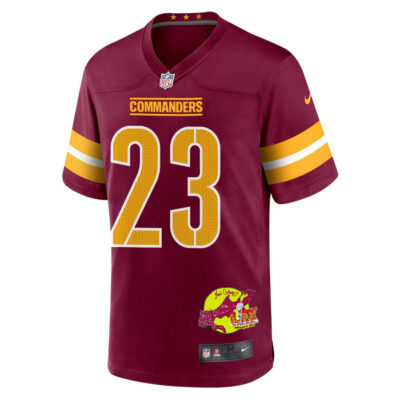 Marshon Lattimore 23 Washington Commanders Super Bowl LIX New Orleans Patch Game Men Jersey - Burgundy - Image 3