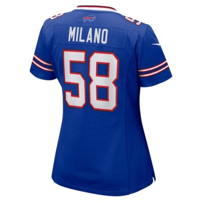 Matt Milano #58 Buffalo Bills Super Bowl LIX Women's Jersey - Royal - Image 3