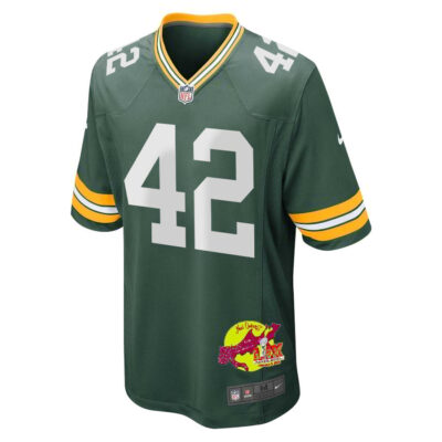 Matt Orzech 42 Green Bay Packers Super Bowl LIX New Orleans Patch Game Men Jersey - Green - Image 3