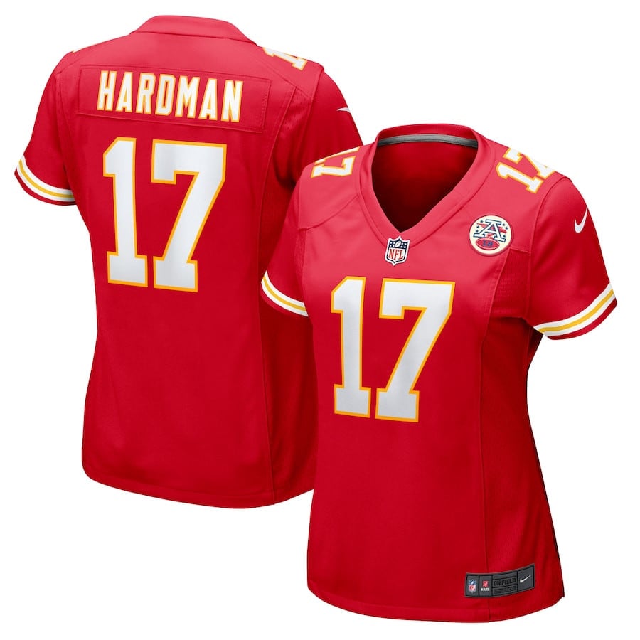 Mecole Hardman 17 Kansas City Chiefs Women's Game Jersey - Red