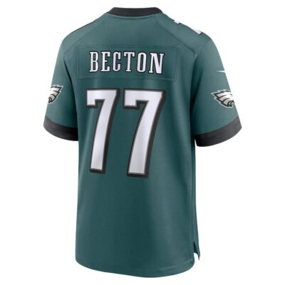 Mekhi Becton #77 Philadelphia Eagles Super Bowl LIX Jersey - Men's - Midnight Green - Image 3