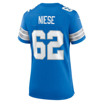 Michael Niese #62 Detroit Lions Super Bowl LIX Women's Jersey - Blue - Image 3