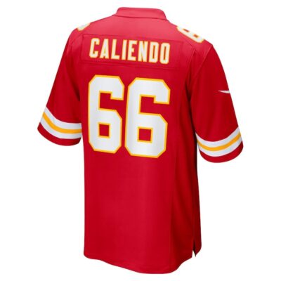Mike Caliendo #66 Kansas City Chiefs Super Bowl LIX Youth Jersey - Red - Image 3