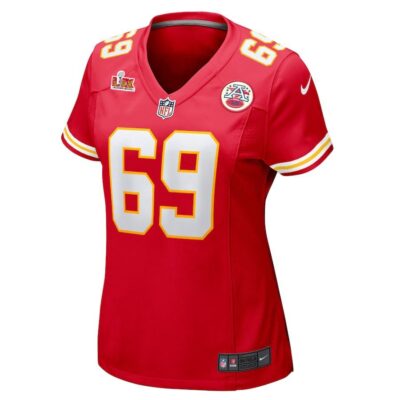 Alternative view of Mike Pennel #69 Kansas City Chiefs Super Bowl LIX Women's Jersey - Red