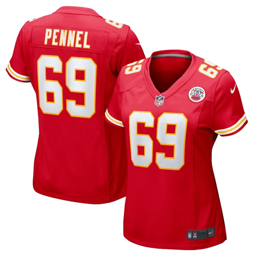Mike Pennel 69 Kansas City Chiefs Women's Game Jersey - Red