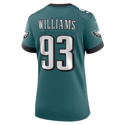 Milton Williams #93 Philadelphia Eagles Super Bowl LIX Women's Jersey - Midnight Green - Image 3