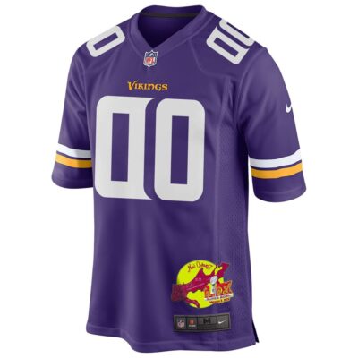 Minnesota Vikings Super Bowl LIX New Orleans Patch Game Men Custom Jersey - Purple - Image 3