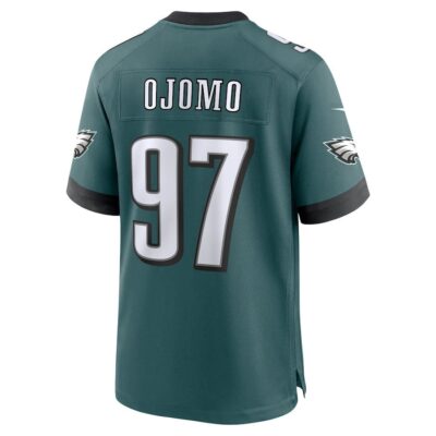 Moro Ojomo #97 Philadelphia Eagles Super Bowl LIX Jersey - Men's - Midnight Green - Image 3
