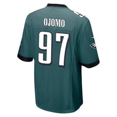 Alternative view of Moro Ojomo 97 Philadelphia Eagles Super Bowl LIX New Orleans Patch Game Men Jersey - Midnight Green