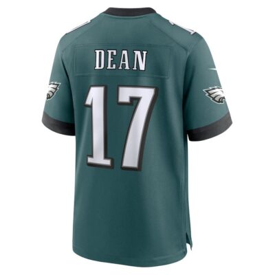Nakobe Dean #17 Philadelphia Eagles Super Bowl LIX Jersey - Men's - Midnight Green - Image 3
