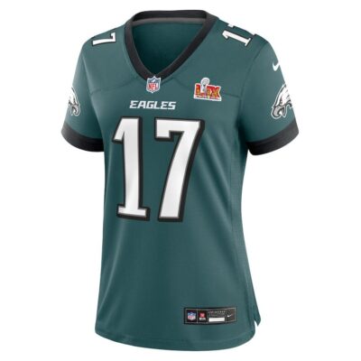 Alternative view of Nakobe Dean #17 Philadelphia Eagles Super Bowl LIX Women's Jersey - Midnight Green