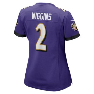 Nate Wiggins #2 Baltimore Ravens Super Bowl LIX Women's Jersey - Purple - Image 3