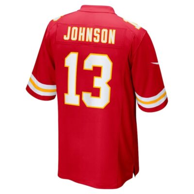 Nazeeh Johnson #13 Kansas City Chiefs Super Bowl LIX Youth Jersey - Red - Image 3
