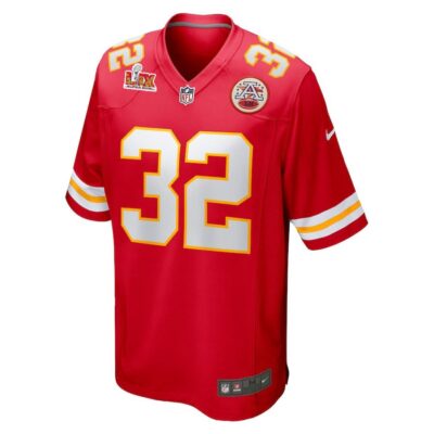 Alternative view of Nick Bolton #32 Kansas City Chiefs Super Bowl LIX Youth Jersey - Red