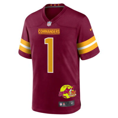 Noah Igbinoghene 1 Washington Commanders Super Bowl LIX New Orleans Patch Game Men Jersey - Burgundy - Image 3