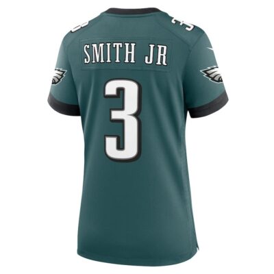 Nolan Smith Jr. #3 Philadelphia Eagles Super Bowl LIX Women's Jersey - Midnight Green - Image 3