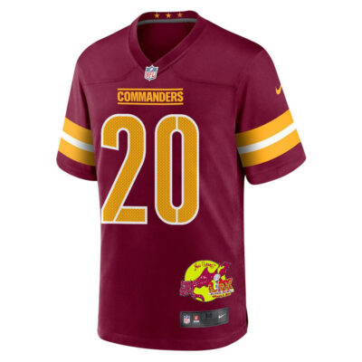 Quan Martin 20 Washington Commanders Super Bowl LIX New Orleans Patch Game Men Jersey - Burgundy - Image 3