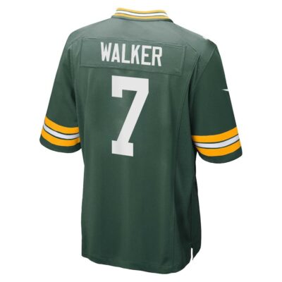 Alternative view of Quay Walker 7 Green Bay Packers Super Bowl LIX New Orleans Patch Game Men Jersey - Green