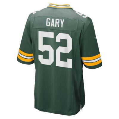 Alternative view of Rashan Gary 52 Green Bay Packers Super Bowl LIX New Orleans Patch Game Men Jersey - Green
