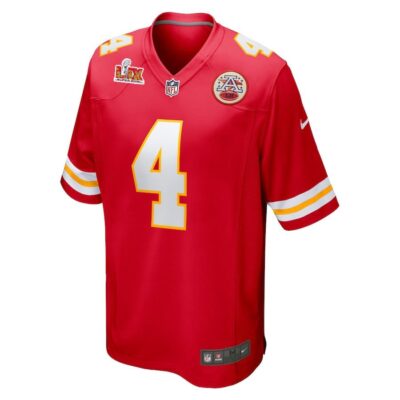 Alternative view of Rashee Rice #4 Kansas City Chiefs Super Bowl LIX Jersey - Men's - Red