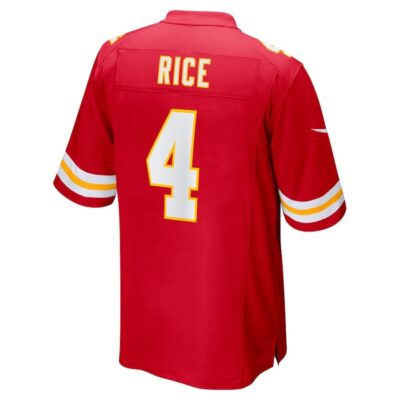 Rashee Rice #4 Kansas City Chiefs Super Bowl LIX Jersey - Men's - Red - Image 3