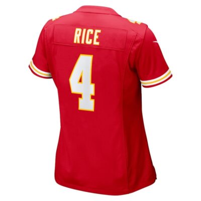 Rashee Rice #4 Kansas City Chiefs Super Bowl LIX Women's Jersey - Red - Image 3