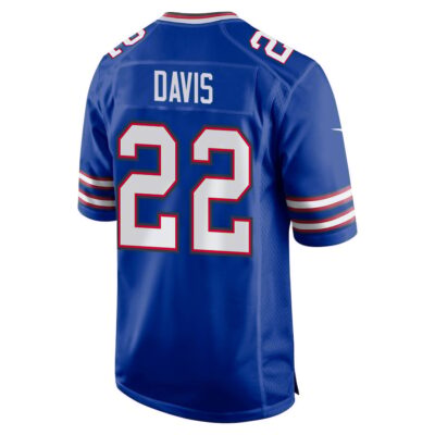 Alternative view of Ray Davis 22 Buffalo Bills Super Bowl LIX New Orleans Patch Game Men Jersey - Royal