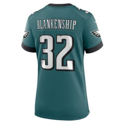 Reed Blankenship #32 Philadelphia Eagles Super Bowl LIX Women's Jersey - Midnight Green - Image 3