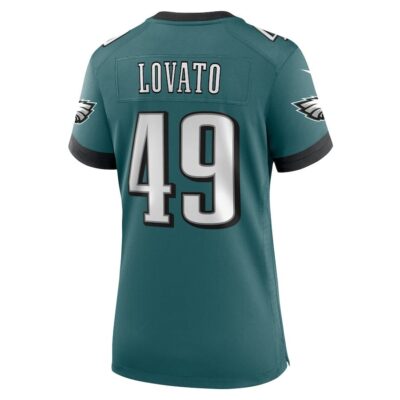 Rick Lovato #49 Philadelphia Eagles Super Bowl LIX Women's Jersey - Midnight Green - Image 3