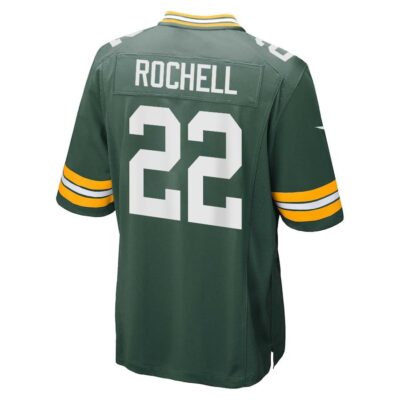 Alternative view of Robert Rochell 22 Green Bay Packers Super Bowl LIX New Orleans Patch Game Men Jersey - Green