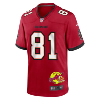 Ryan Miller 81 Tampa Bay Buccaneers Super Bowl LIX New Orleans Patch Game Men Jersey - Red - Image 3