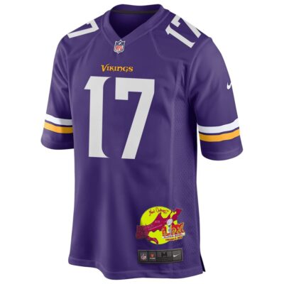 Ryan Wright 17 Minnesota Vikings Super Bowl LIX New Orleans Patch Game Men Jersey - Purple - Image 3