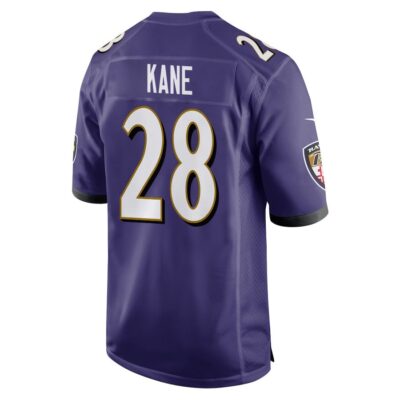 Alternative view of Sanoussi Kane 28 Baltimore Ravens Super Bowl LIX New Orleans Patch Game Men Jersey - Purple