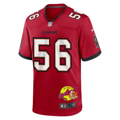 Shaquil Barrett 56 Tampa Bay Buccaneers Super Bowl LIX New Orleans Patch Game Men Jersey - Red - Image 3