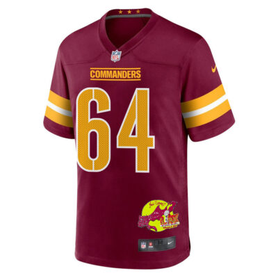 Sheldon Day 64 Washington Commanders Super Bowl LIX New Orleans Patch Game Men Jersey - Burgundy - Image 3