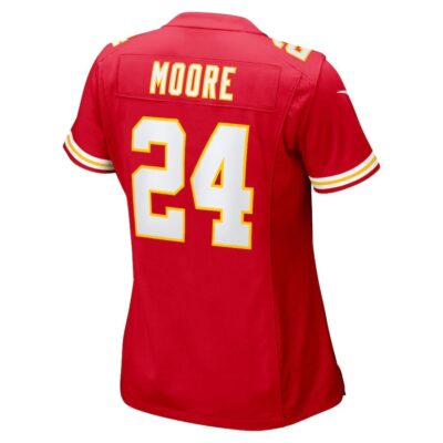 Skyy Moore #24 Kansas City Chiefs Super Bowl LIX Women's Jersey - Red - Image 3