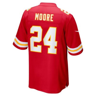 Skyy Moore #24 Kansas City Chiefs Super Bowl LIX Youth Jersey - Red - Image 3