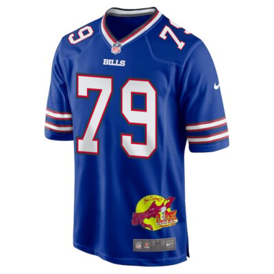 Spencer Brown 79 Buffalo Bills Super Bowl LIX New Orleans Patch Game Men Jersey - Royal - Image 3