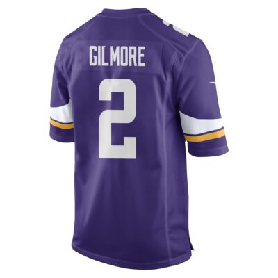 Alternative view of Stephon Gilmore 2 Minnesota Vikings Super Bowl LIX New Orleans Patch Game Men Jersey - Purple
