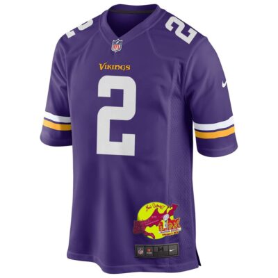 Stephon Gilmore 2 Minnesota Vikings Super Bowl LIX New Orleans Patch Game Men Jersey - Purple - Image 3