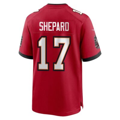 Alternative view of Sterling Shepard 17 Tampa Bay Buccaneers Super Bowl LIX New Orleans Patch Game Men Jersey - Red