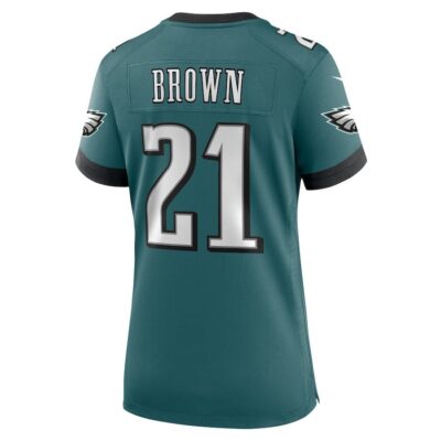 Sydney Brown #21 Philadelphia Eagles Super Bowl LIX Women's Jersey - Midnight Green - Image 3