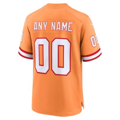 Tampa Bay Buccaneers Super Bowl LIX Patch Alternate Throwback Game Men Custom Jersey - Orange - Image 3