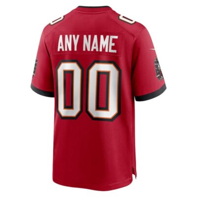 Tampa Bay Buccaneers Super Bowl LIX Patch Game Men Custom Jersey - Red - Image 3