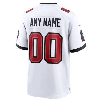 Tampa Bay Buccaneers Super Bowl LIX Patch Game Men Custom Jersey - White - Image 3